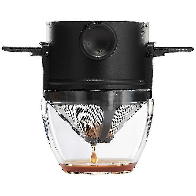 Coffee Filter Portable Stainless Steel Collapsible Drip Coffee Tea Holder Easy Clean Reusable Paperless Pour Coffee Dripper With Bottom Cup Holder