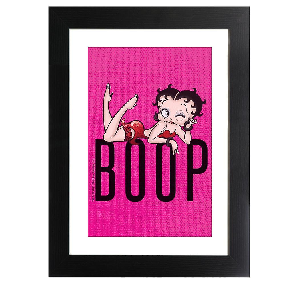Betty Boop Lying Down Wink Framed Print