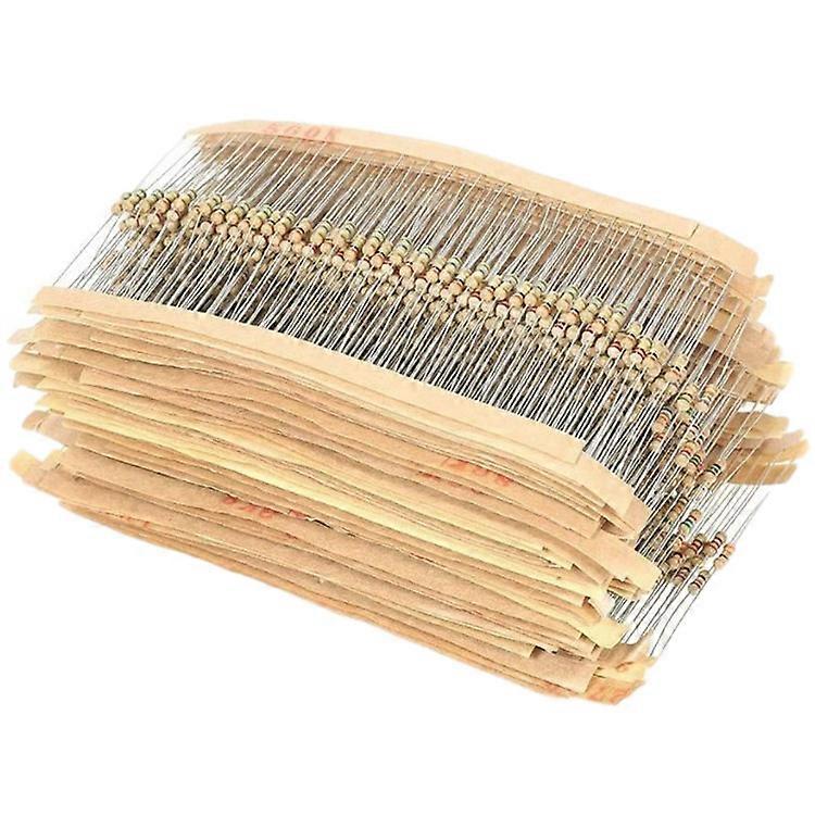 1500pcs Carbon Resister Plug-in Resistance Elements Resistors Assorted Kit