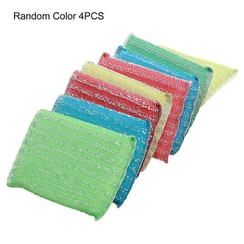 4Pcs Washable Cleaning Sponge Easy Clean Random Color Strong Decontamination Pot Cleaner for Daily Use KAESI