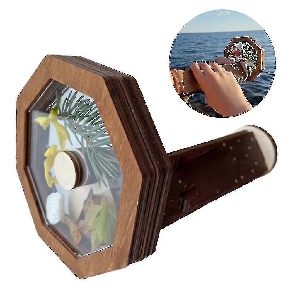 Wooden Diy Kaleidoscope Kit Kaleidoscope Sensory Toys Parent-child Interactive Game
