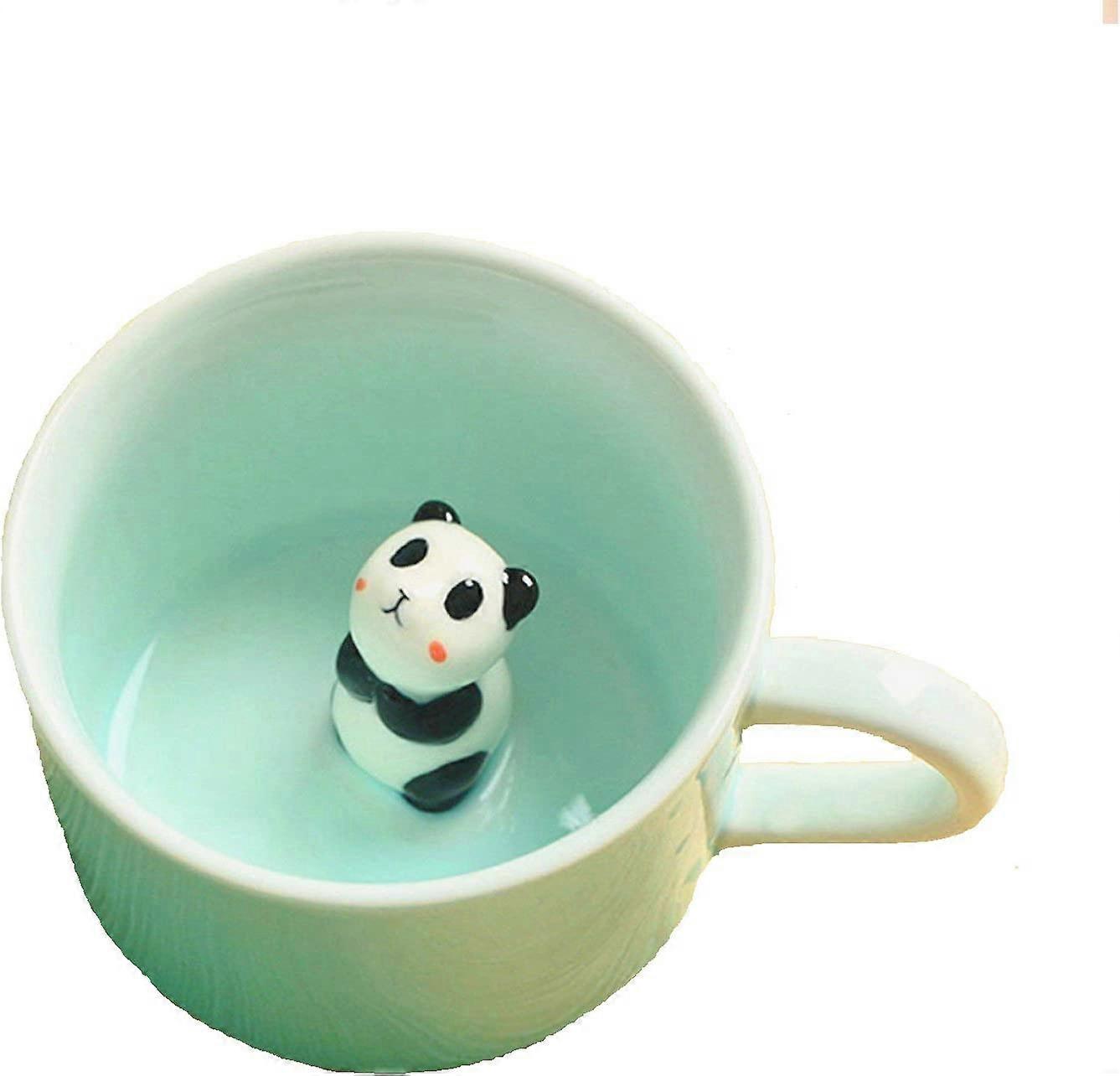 3D kávésbögre Aranyos állat a csészében Karácsonyi születésnapi ajándék fiúknak, lányoknak, gyerekeknek - Party Office reggeli bögrék teához (3D Panda Cup)