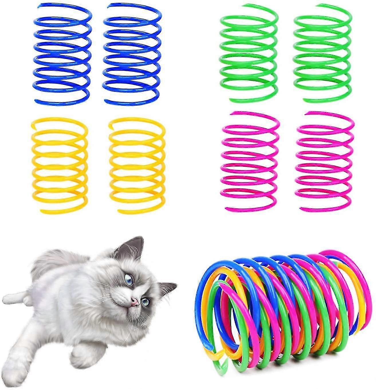 60 Pack Kattleksaker Husdjur Färgglada Kattfjädrar Spolar för jagning, bitning, jakt