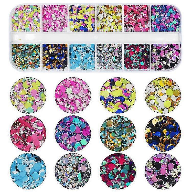 3 Pacs Colorful Ultrathin Sequins Nail Glitter Shinning Flakes