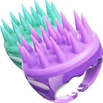 Waterproof Shower Scalp Scrubber Tool For Hair Growth - Shampoo Massager Brush Scalp Exfoliator With Ultra-long Silicone Bristles