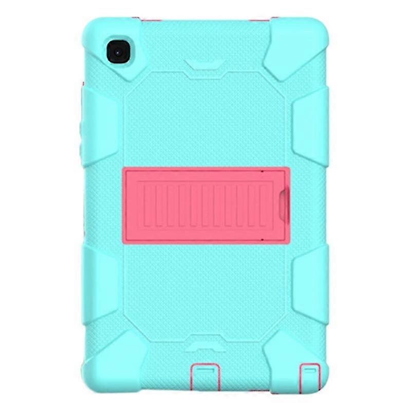 Tab A7 T500 T505 Portable and Easy-To-Operate Tablet Protective Case with Stand(Rose Red + Mint Gr