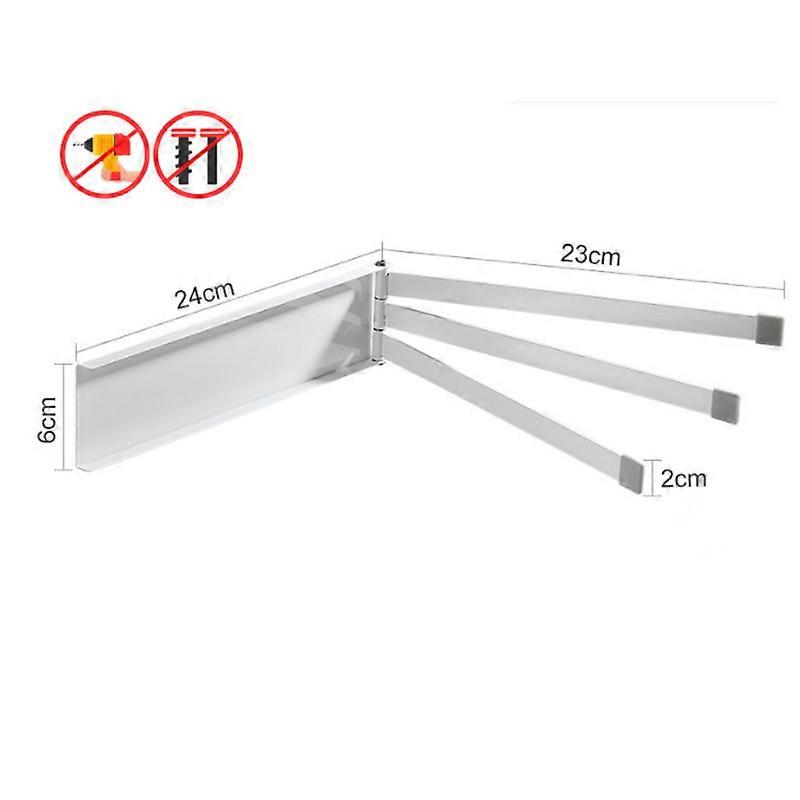 Folding towel bar and rotatable towel rack and white easy to use at home and safety product