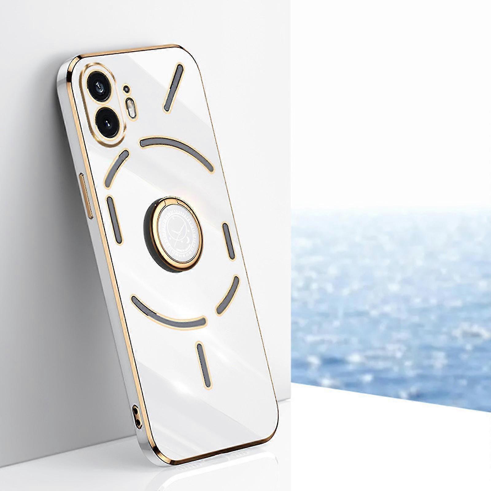 Skin Feel Plating Case Compatible Nothing Phone 2 With Ring Kickstand Compatible With Nothing Phone 2