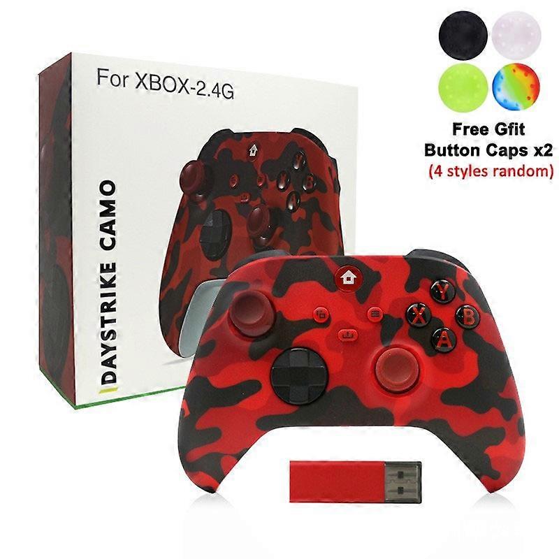 Controle per Xbox Serie S / X Gamepad Wireless per Xbox One PC Control Controller 2.4G per Xbox One Console Joystick per XSX Camo Red with box