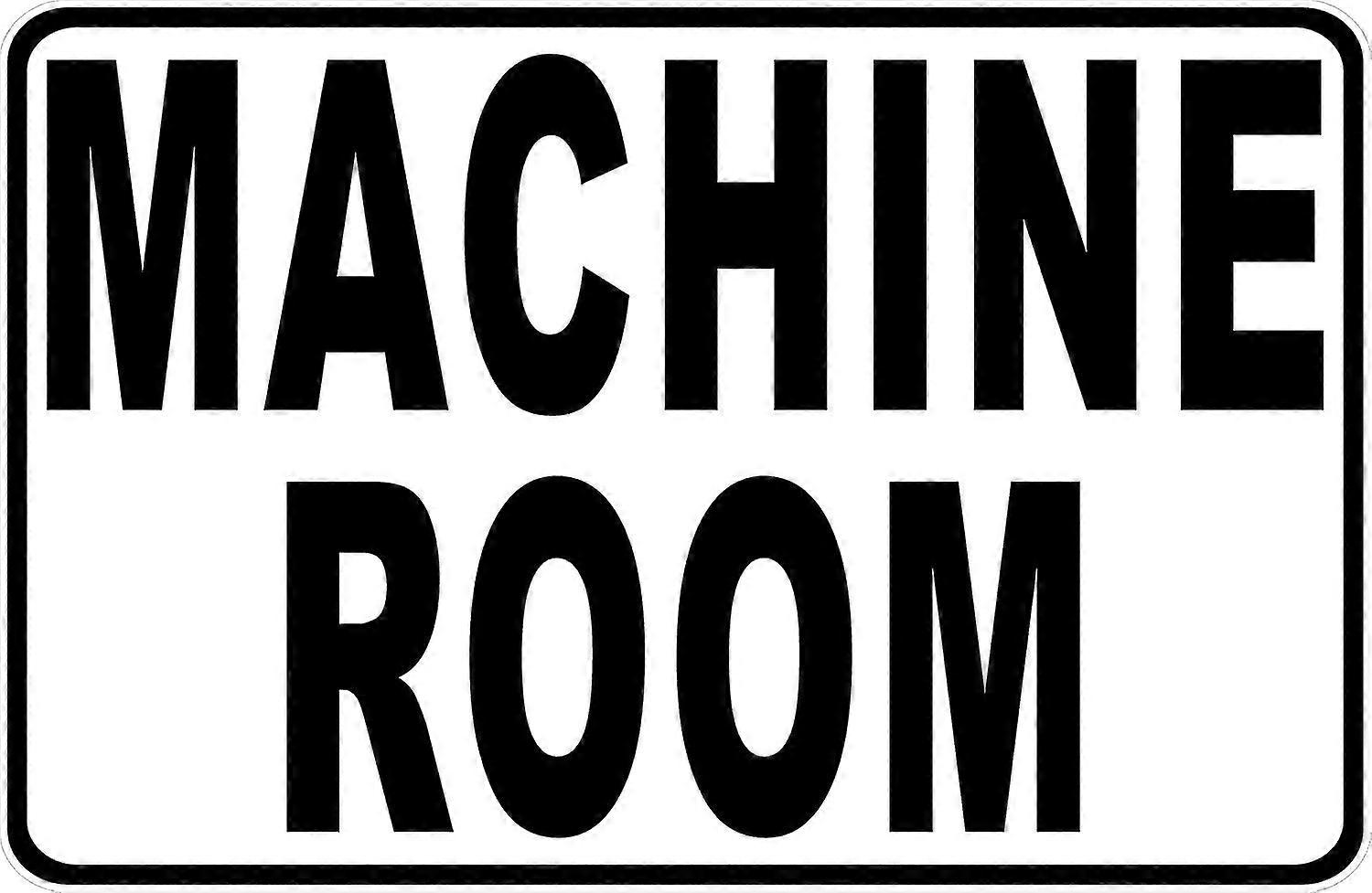 Placa da Sala de Máquinas. 8x12 polegadas OU 12x16 polegadas de metal. Modo 2447