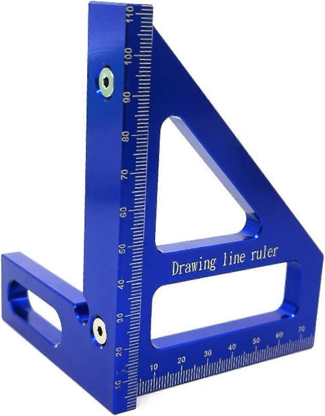 45 90 Degree Multi Angle Measuring Ruler - Triangle Scriber Square Protractor, 3D Miter Triangle Ruler Measuring Tool for Engineer Carpenter Woodworki