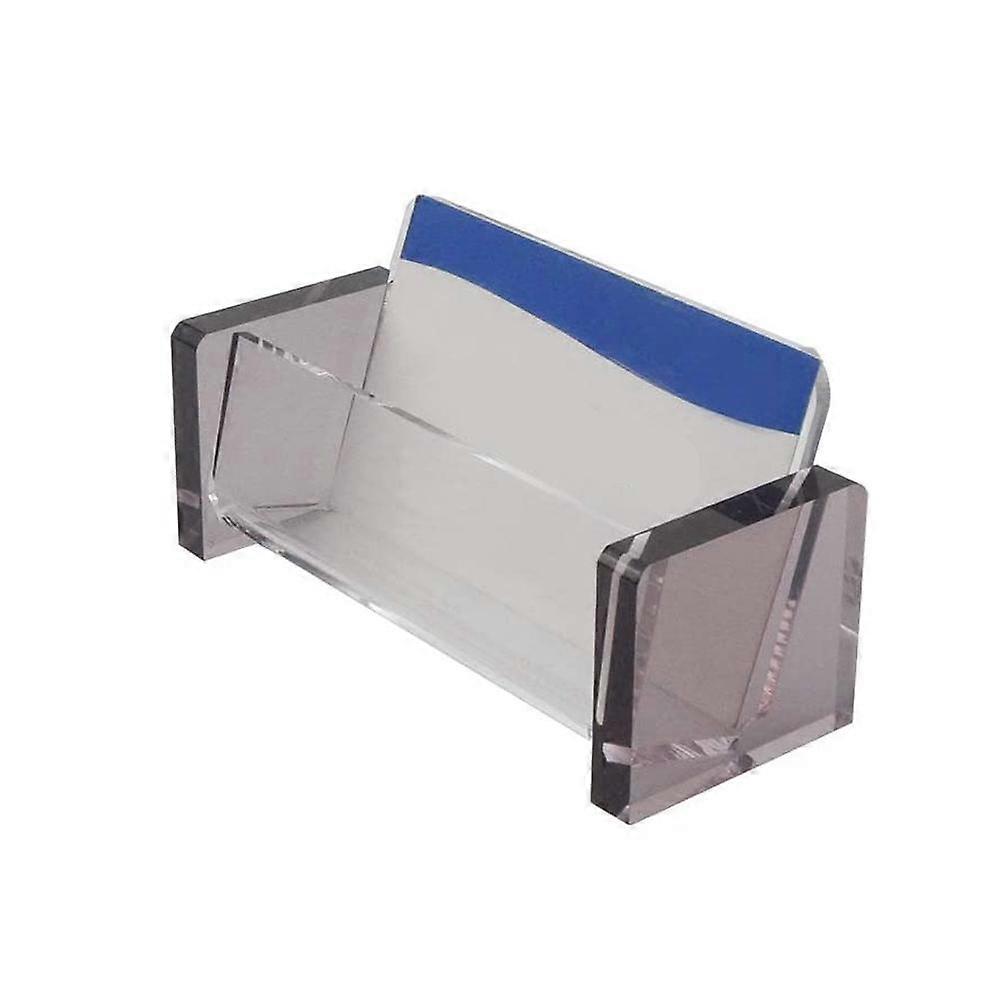 Acrylic Desktop Business Card Holder Display for Desks Elegant Office Business Card Holder Grey/Transparent