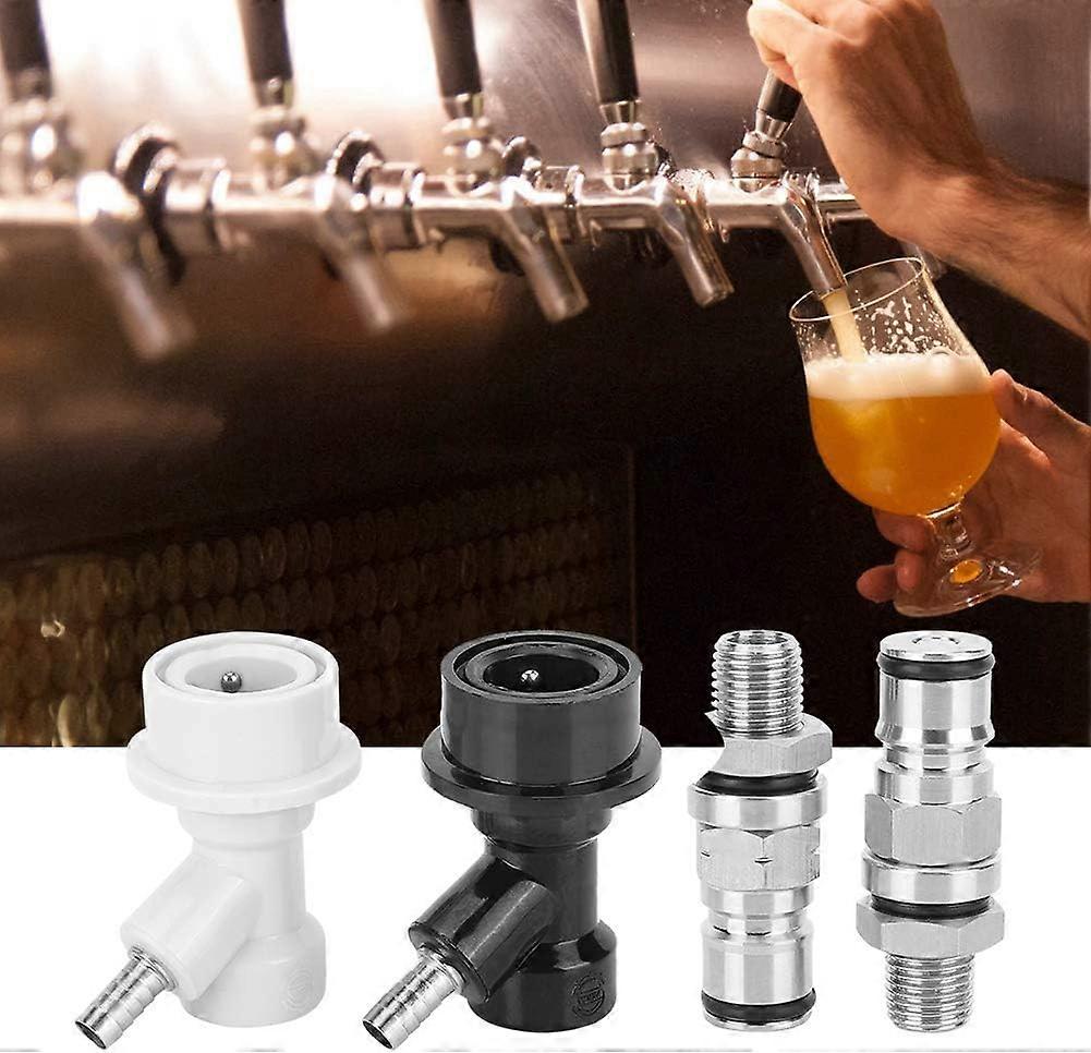 1/4in Ball Lock Disconnect, Homebrew Keg Post Connector Set for Brewing