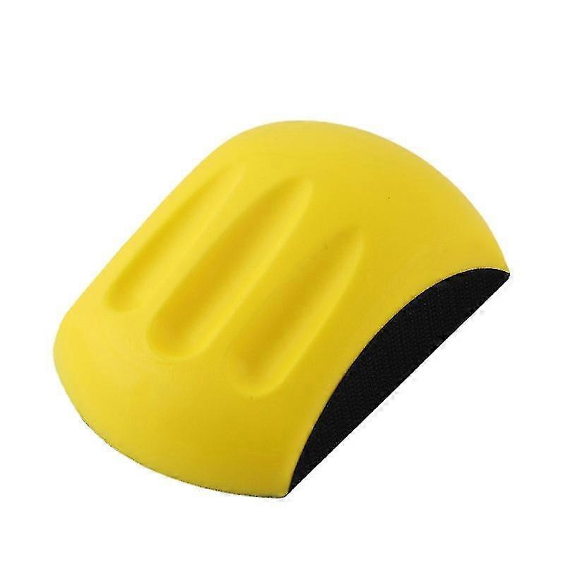 5 Inch Manual Sanding Block for Hook and Loop Sandpaper, Hand Polishing Pad, Abrasive Tool2pcsYellow