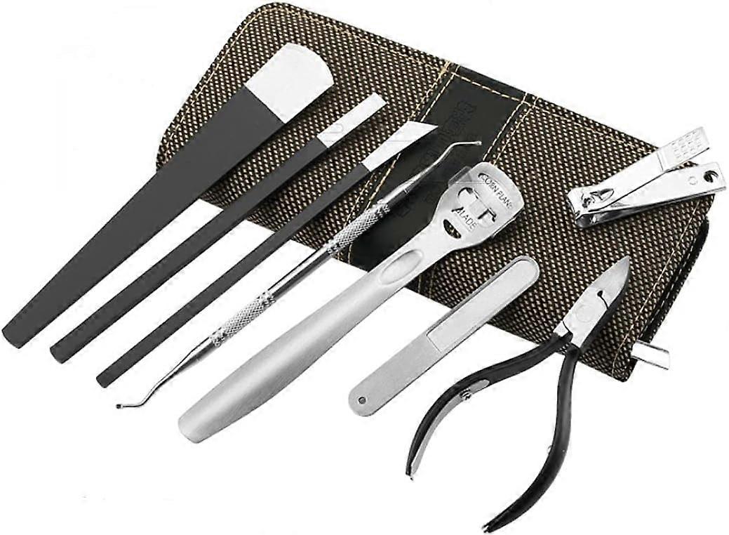 Pedicure Nail Set - Professional Nail Clipper Tool - Remove Calluses - Foot Scraper