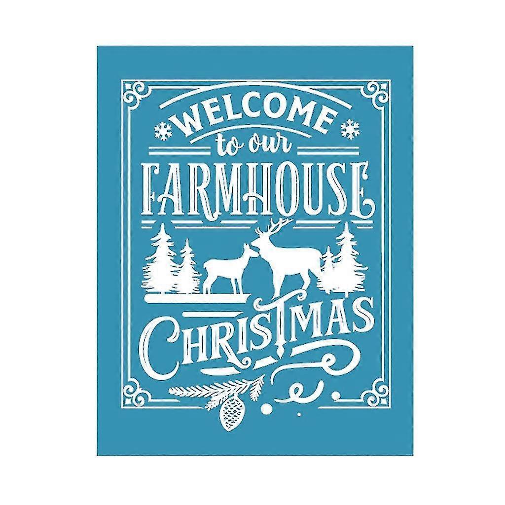 Christmas Silk Screen Printing Stencil Reusable Mesh Transfer Stencil Painting