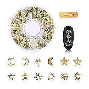 1 dozen Nail Art steentjes, 3d Nail Art decoraties, Mix grootte kralen, sterrenhemel