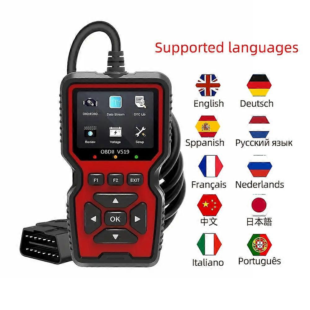 OBD2 Scanner Live Data Professional Mechanic OBDII Diagnostic Code Reader Tool For Check Engine Light Battery Voltage Testing