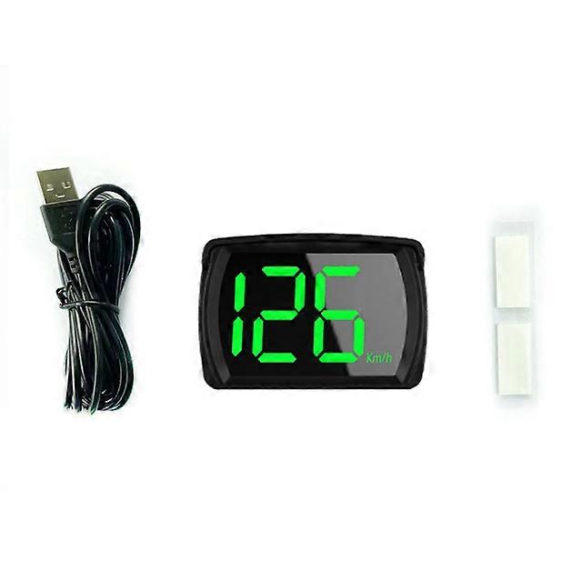 Car HUD Headup Display KM/H MPH GPS Digital Speedometer with LED Large Font Display Car Charge Adapter for Car SUV Motorcycle
