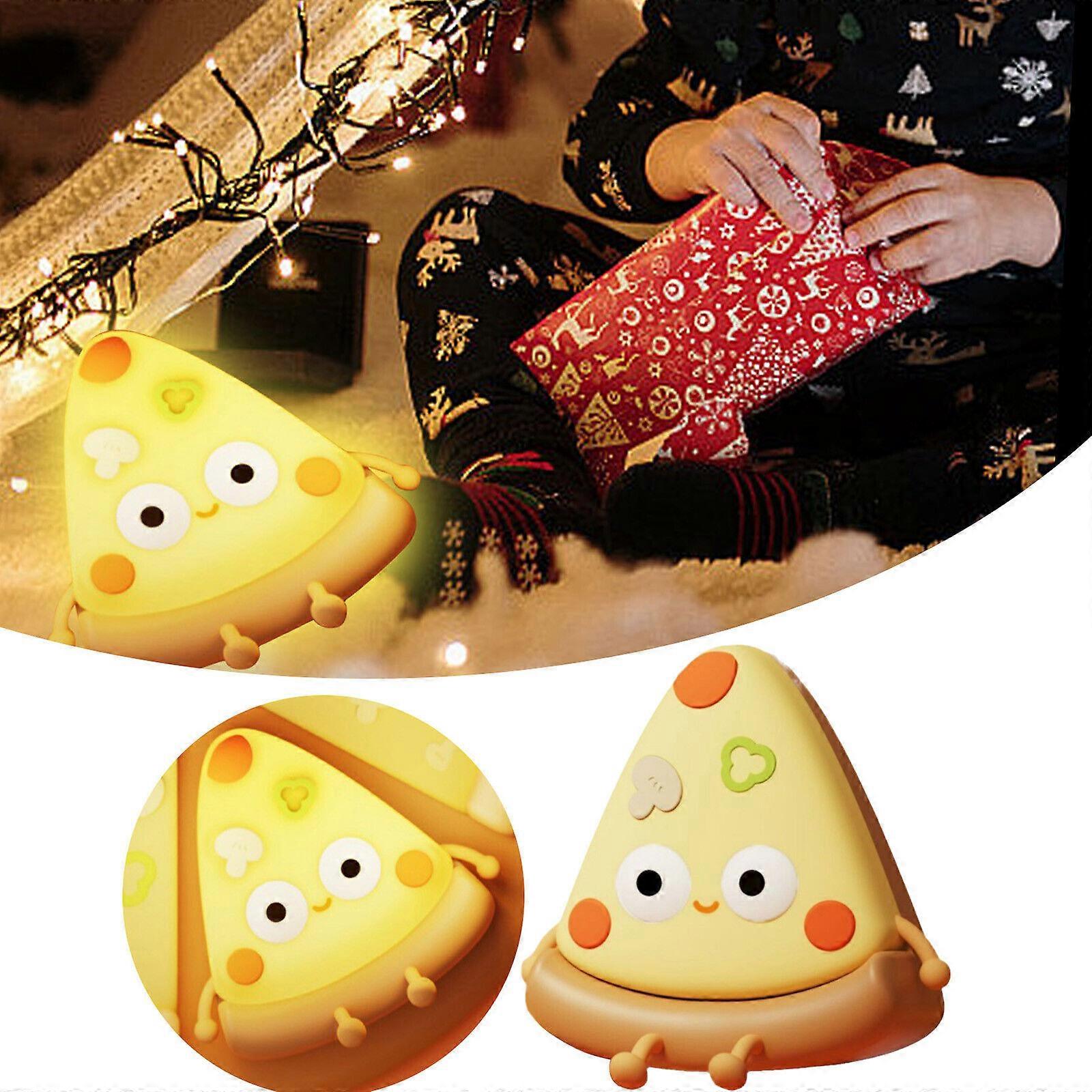 Night Light Cute Pizza Night Lamp Portable Light Up