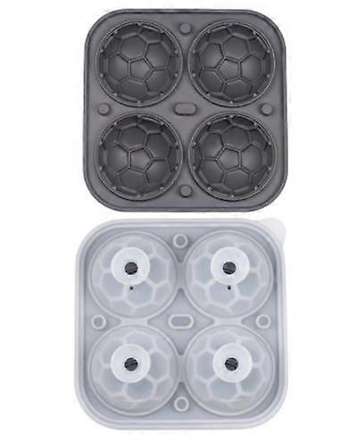 Sphere Ice Cube Mold, Soccer Ice Cube Mold, Silicone Oval Ice Mold Chocolate Mold with Clear Funnel-type Lid