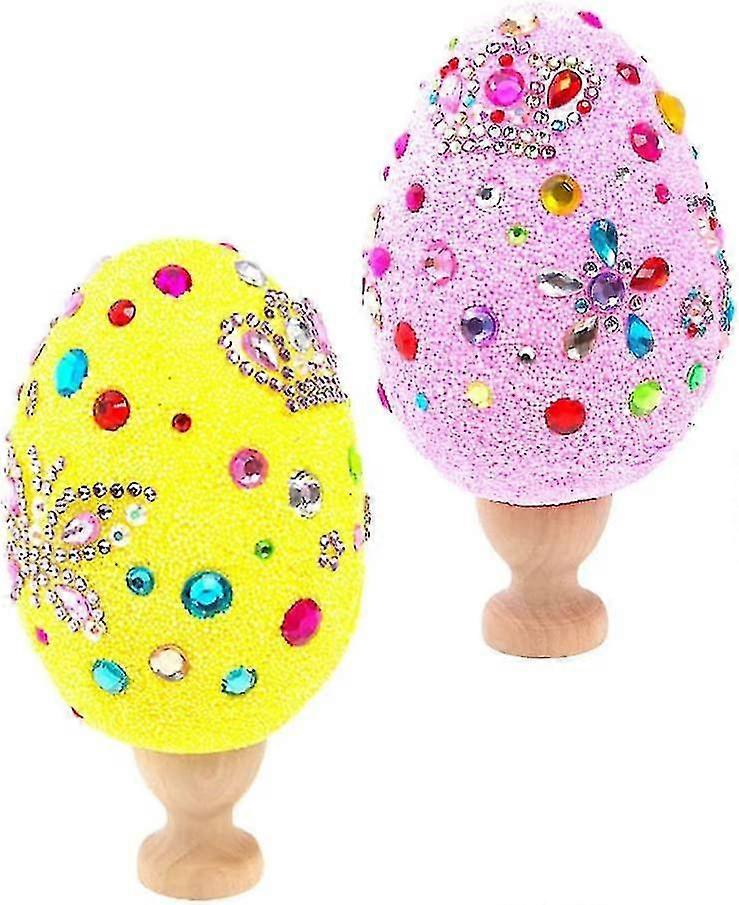 2 Sets Glitter Easter Egg Diy Materials Kit Easter Egg Decorating Kit Kid Easter Art Crafts Supplies For Easter Basket Filler Random Color
