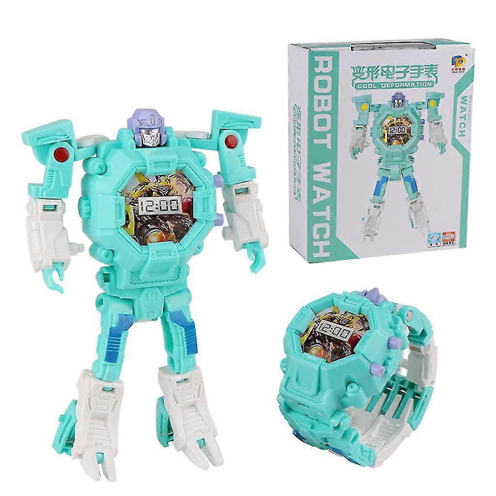 Kid Manual Transformation Robot Toys Electronic Watch Deformed Robot Toy Gifts