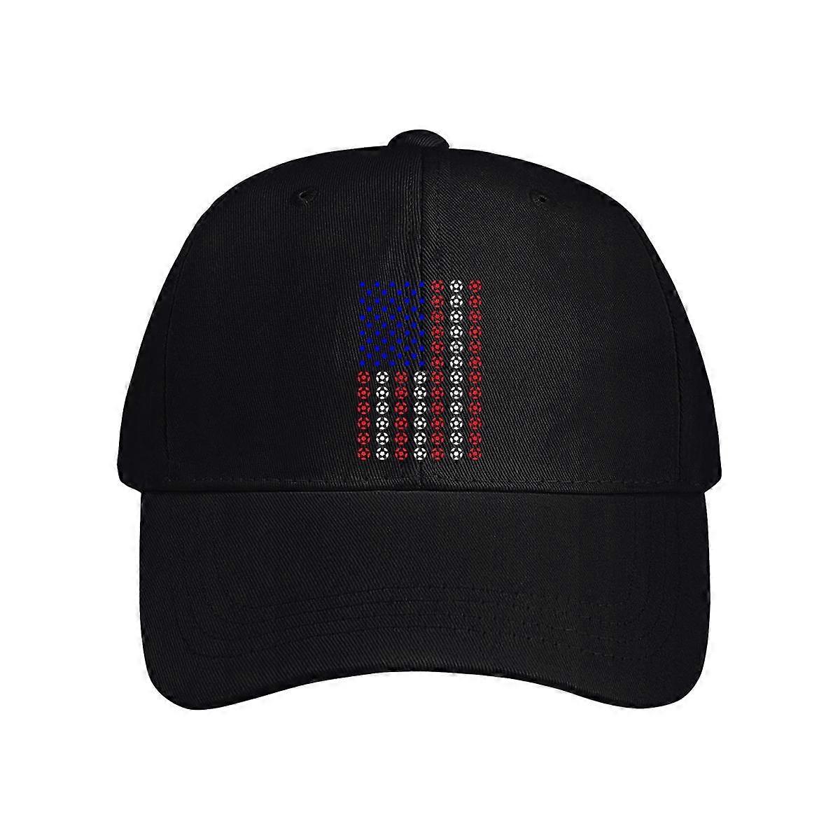 Usa Flag Soccer Ball Baseball Cap