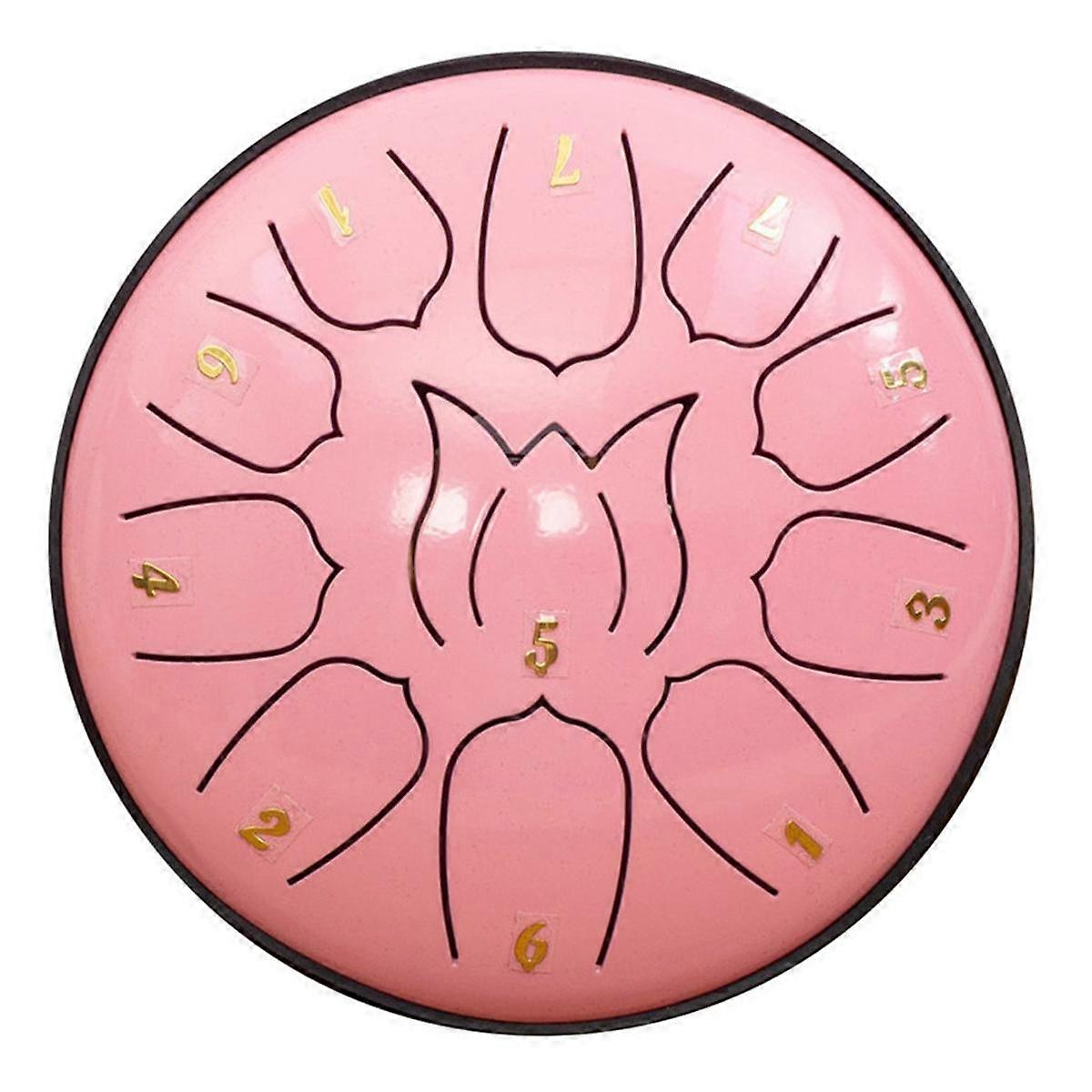 Pink 10-Inch 11-Tone Outdoor Rain Drum, Garden Rain Drum, Rain Chakra Drum, Ethereal Drum, Hand Drum
