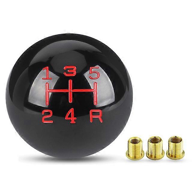 5 Speed Round Ball Gear Shift Knob With M8 M10 M12 Adapter Replacement Shifter Automatic Manual Stick Shift Heads