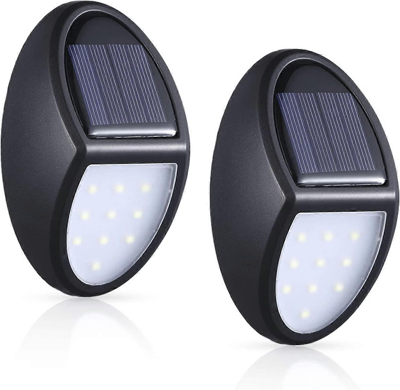 2 pack Solar Wall Light waterproof IP65 with Twilight Sensor