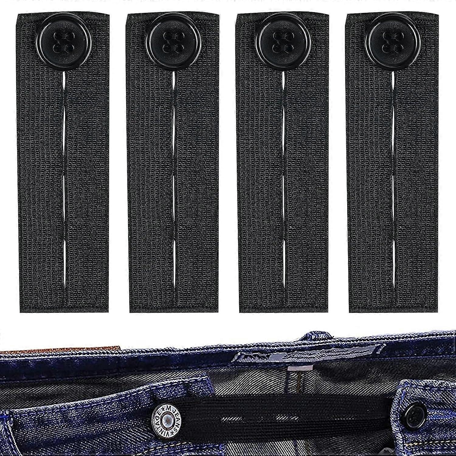 5 Pieces Pants Stretcher, Pants Button Extender, Adjustable Rubber Elastic Button Stretcher, Pants Button for Maternity Pants Extender, For Jeans, Pan