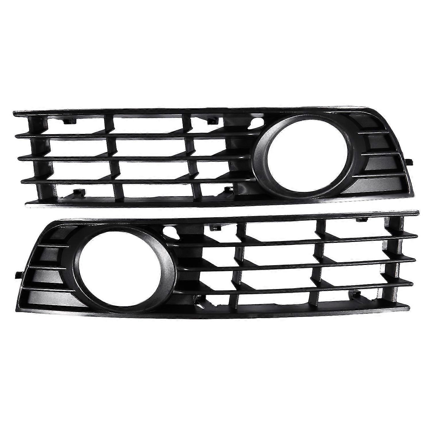 1 Pair Fog Light Grille Front Lower Left Right Grid Grille For A4 B6 Sedan 02-05