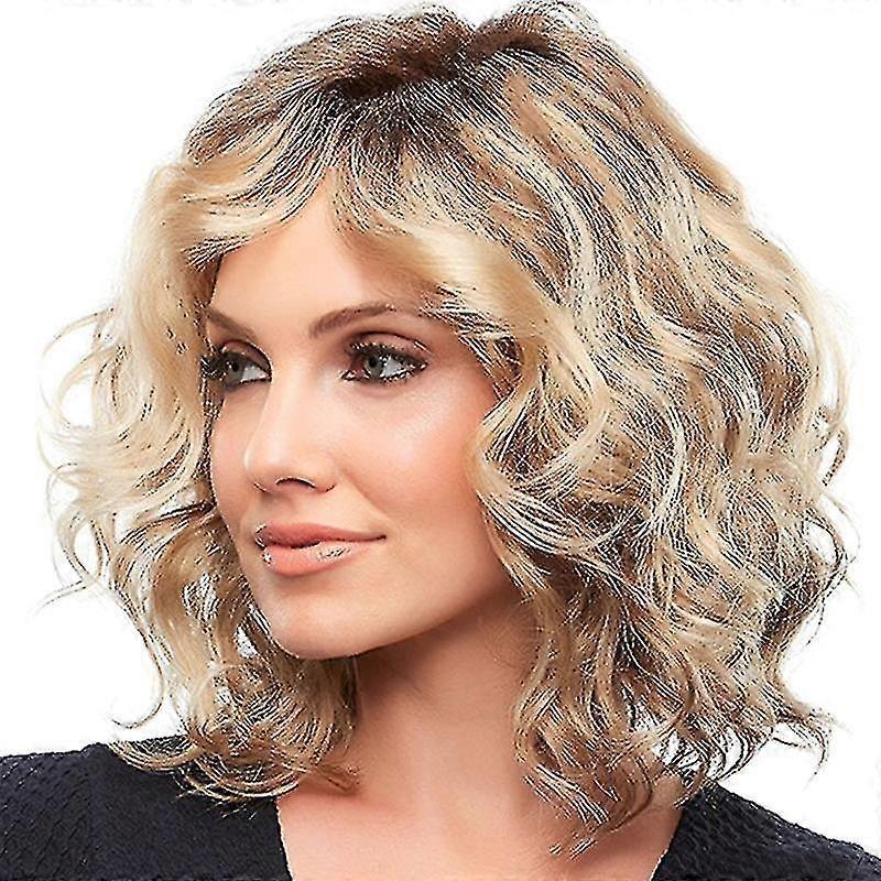 damer blonde syntetisk parykk