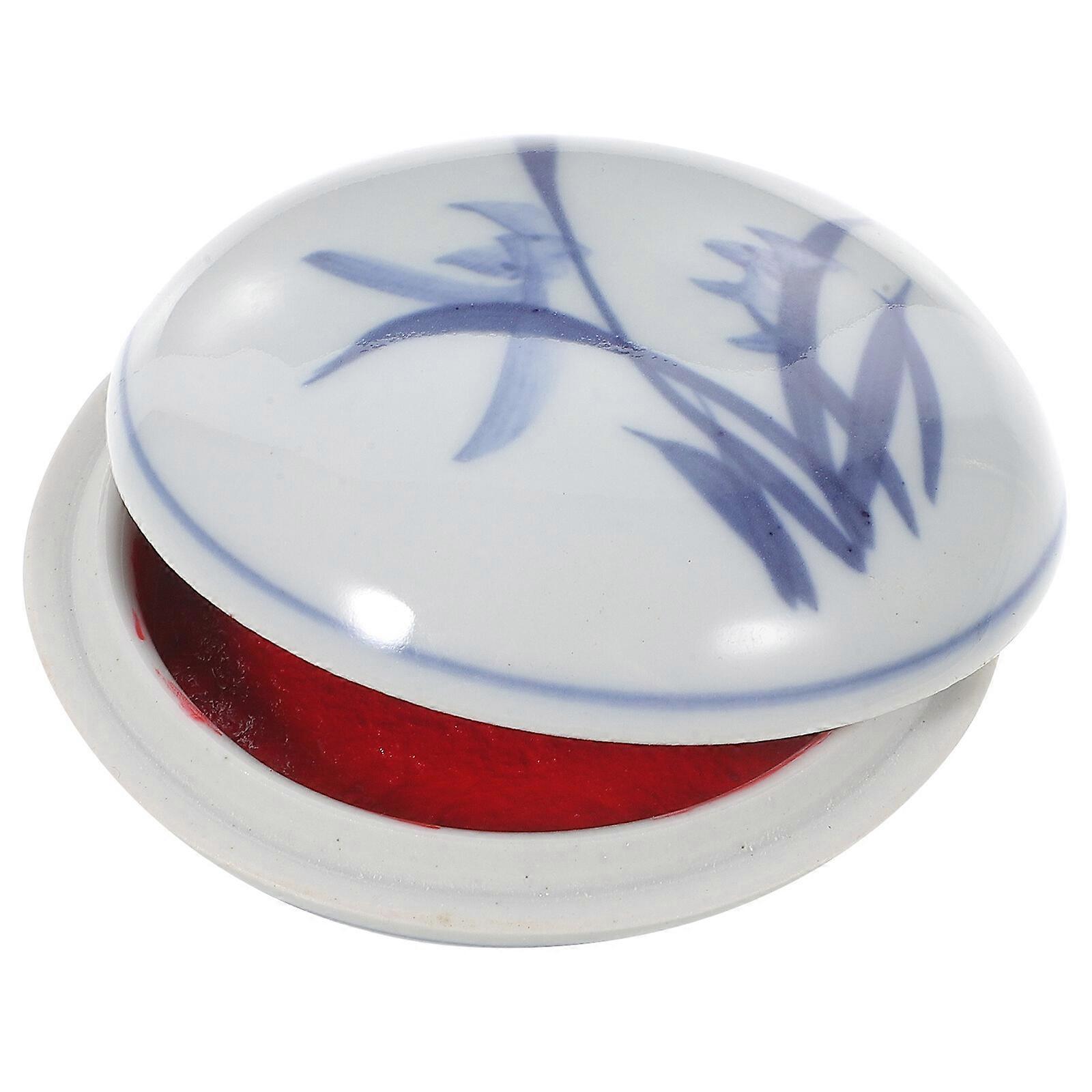 1pc Calligraphy Ink Pad Red Ink Pad Calligraphy Painting Ink Paste DIY Ink Pad