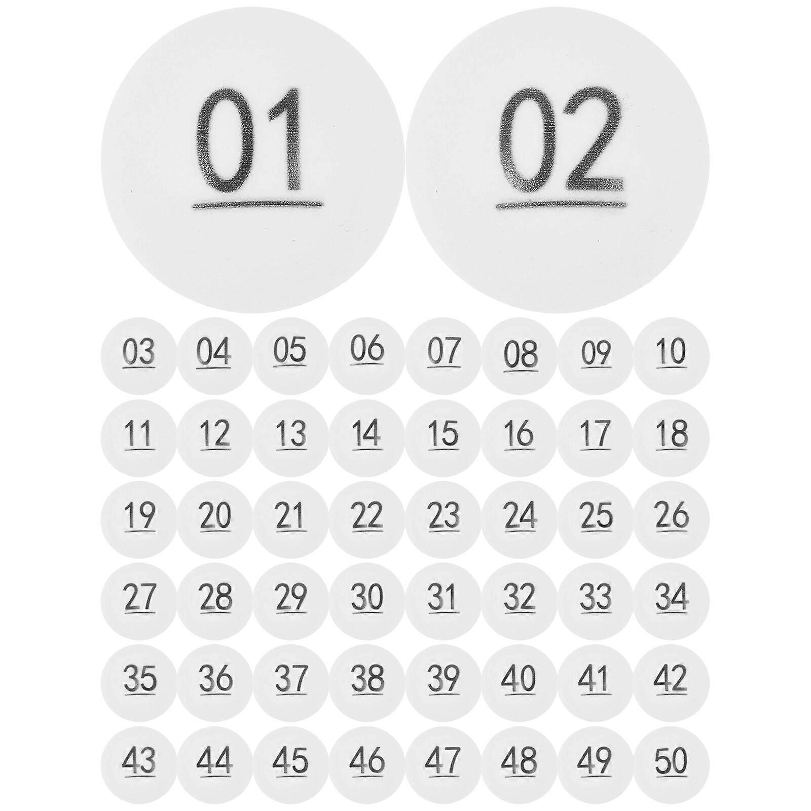 50Pcs Number Lottery Balls Activity Lottery Balls Entertainment Raffle Drawing Balls Party Game Balls