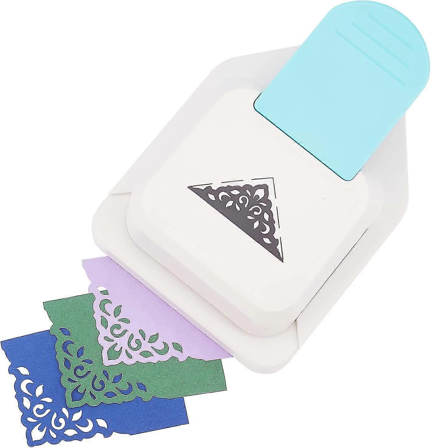 Green Paper Corner Punch Triangle Shape Flower Pattern Success Tools Corner Punch Paper Cutter Scrapbooking
