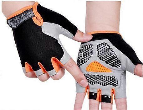 Cycle zone 1Pair Gray/Black Men Semi fingerless Gloves Cycling Gloves for Bike Bicycle With Gel Padded Lycra Workout Mittens