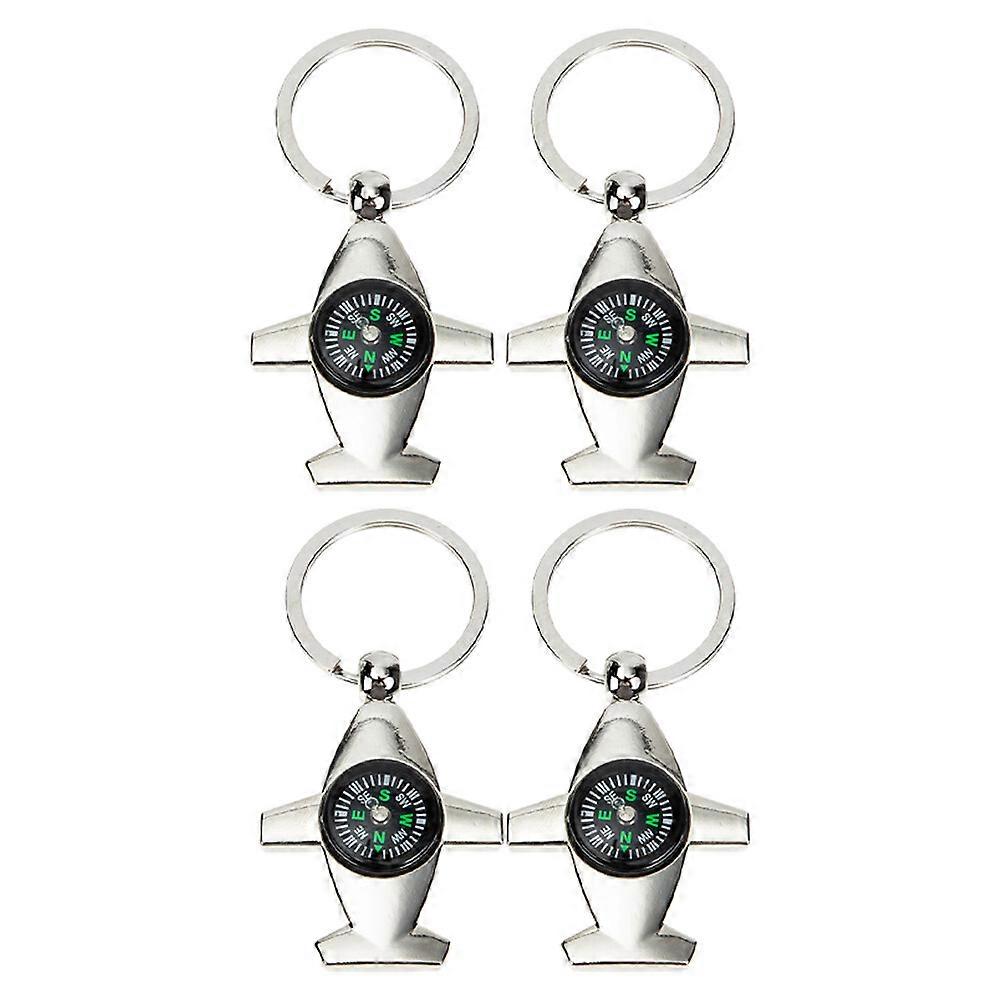 4pcs Pocket Compass Keychain Camping Compass Gift Compass Keychain Compass for Survival Use