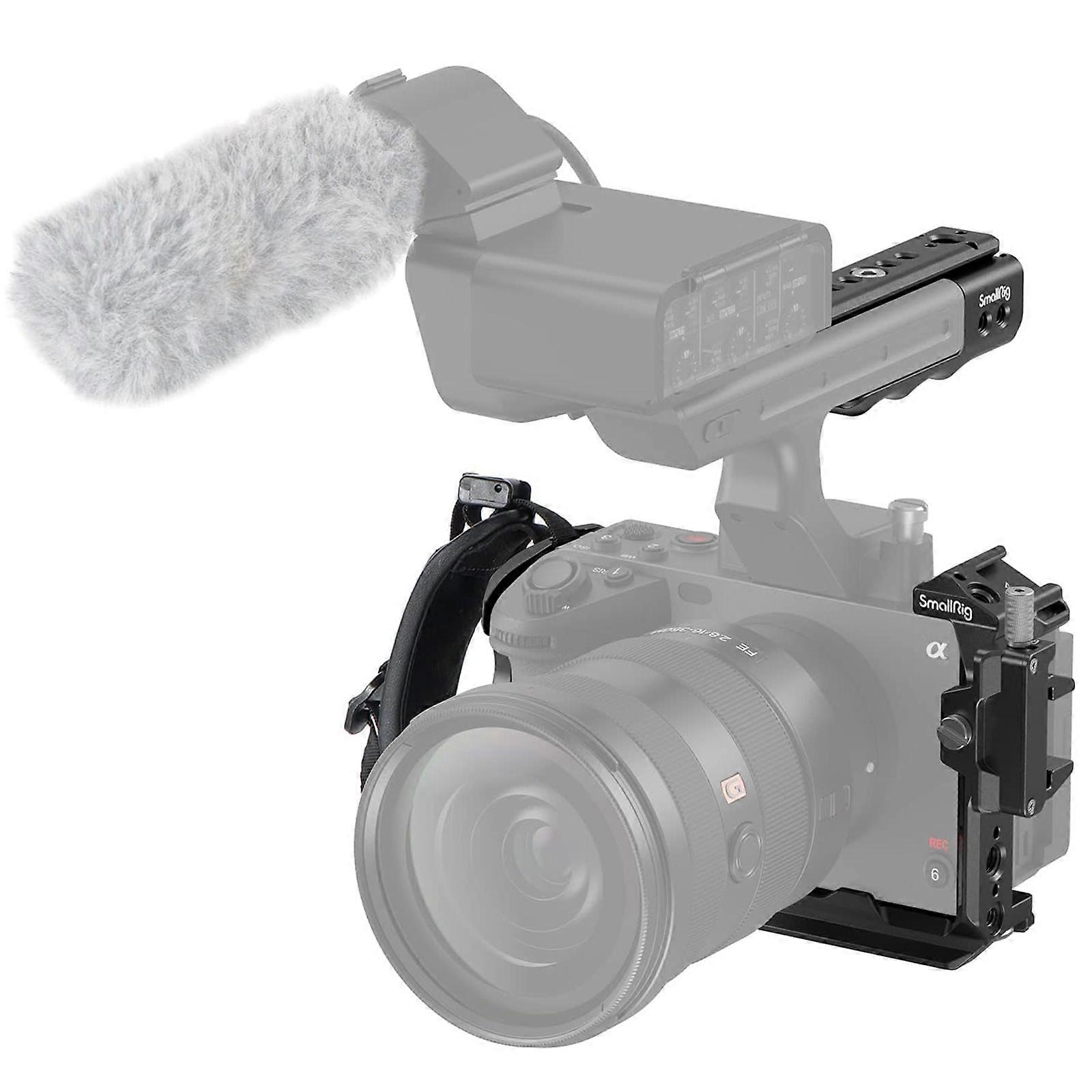 SmallRig Handheld Cage Kit for Sony FX30 FX3 with XLR Handle Extension Rig, Wrist Strap and Clamp for HDMI Cable