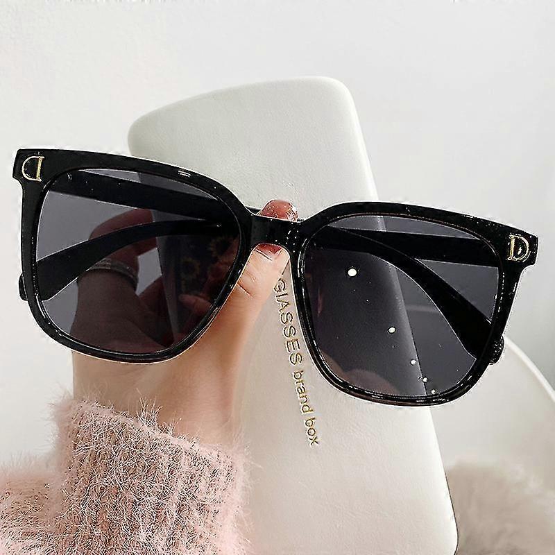 أزياء النظارات الشمسية المتضخم امرأة مصمم العلامة التجارية خمر مربع نظارات شمسية أنثى إطار كبير التدرج ظلال Oculos دي سول