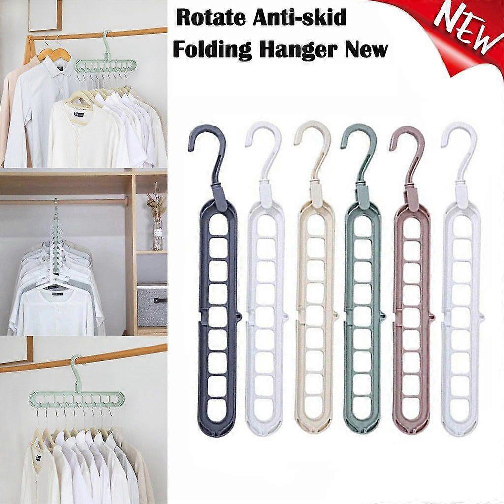 6PCS Magic Multi-port Support hangers for Clothes Drying Rack Multifunction Plastic Clothes rack drying hanger Storage Hangers