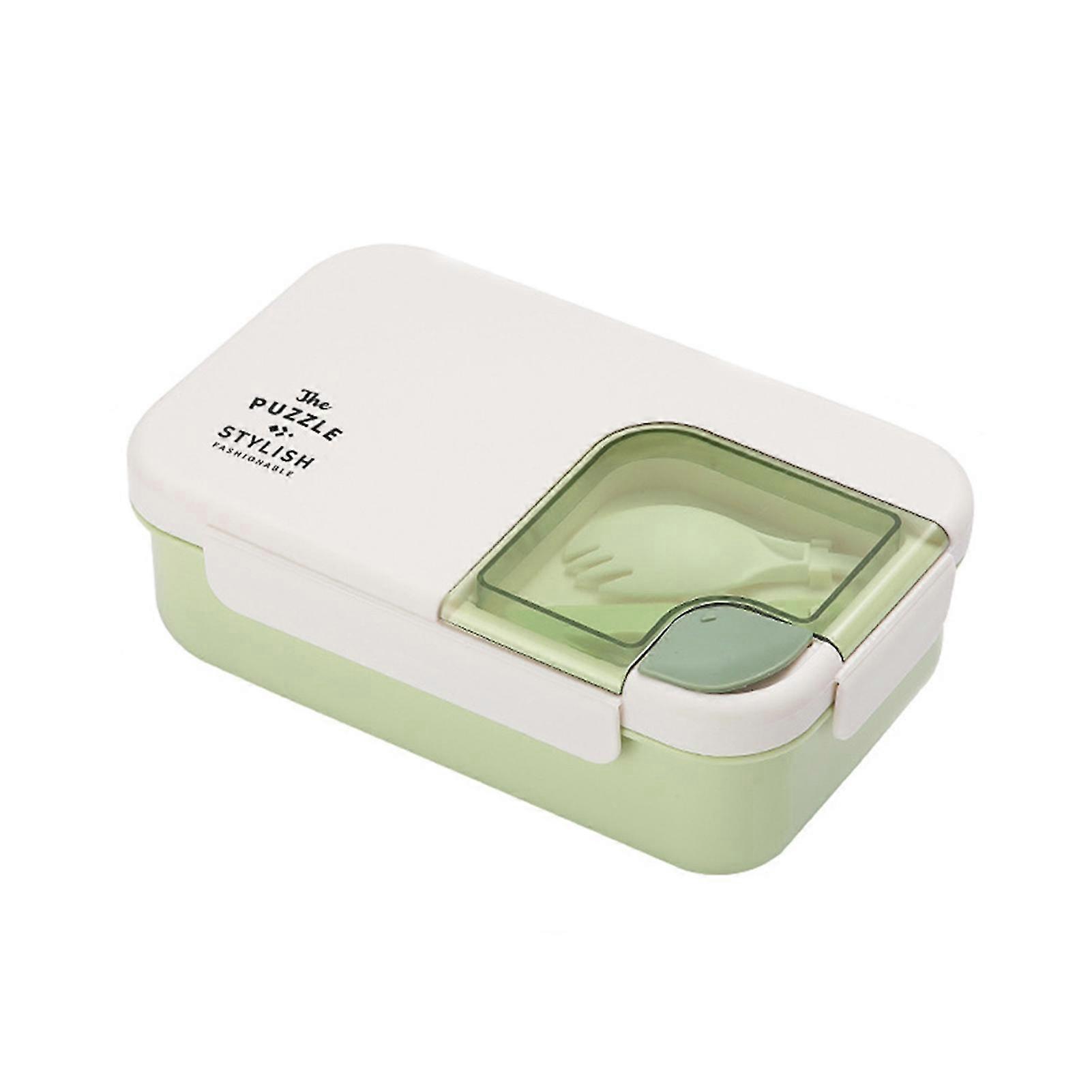 1.1L Double-Layer Lunch Box Portable Rectangular Large Capacity Lunch Container