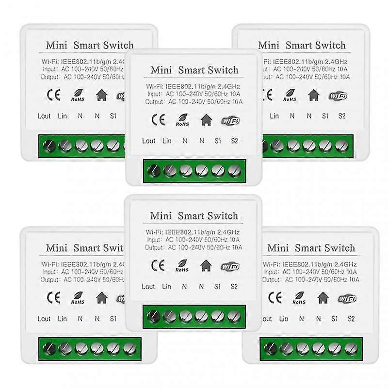 Aubess 10a Mini Wifi Smart Switch Timer Draadloze Schakelaars 2-weg Smart Home Automation Module Werkt Met Alexa Google Home Boris