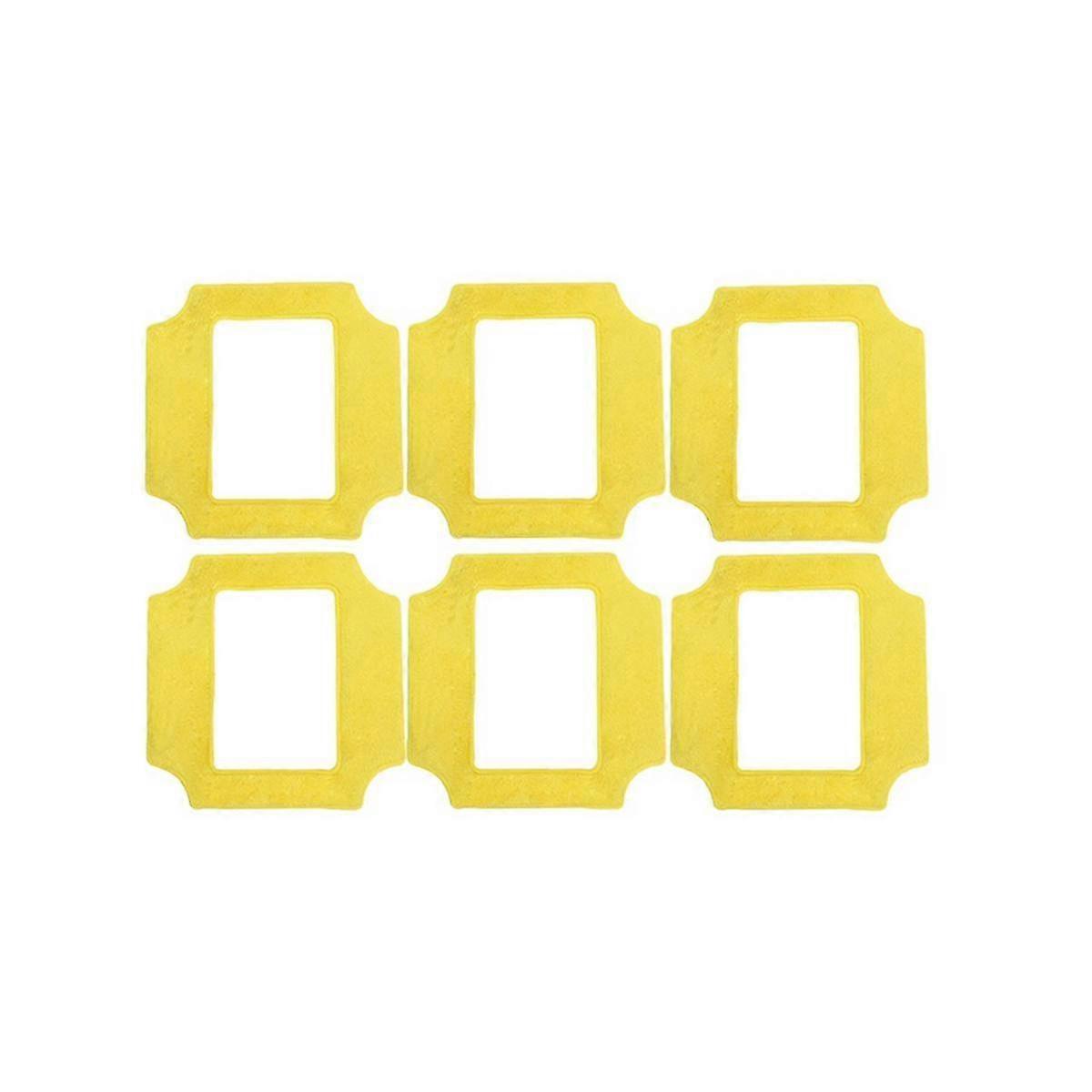 6pcs Window Cleaning Robot Mop Weeper Cloth Universal Square Clean Wipes For Purerobo W-s3 S4/3s/5