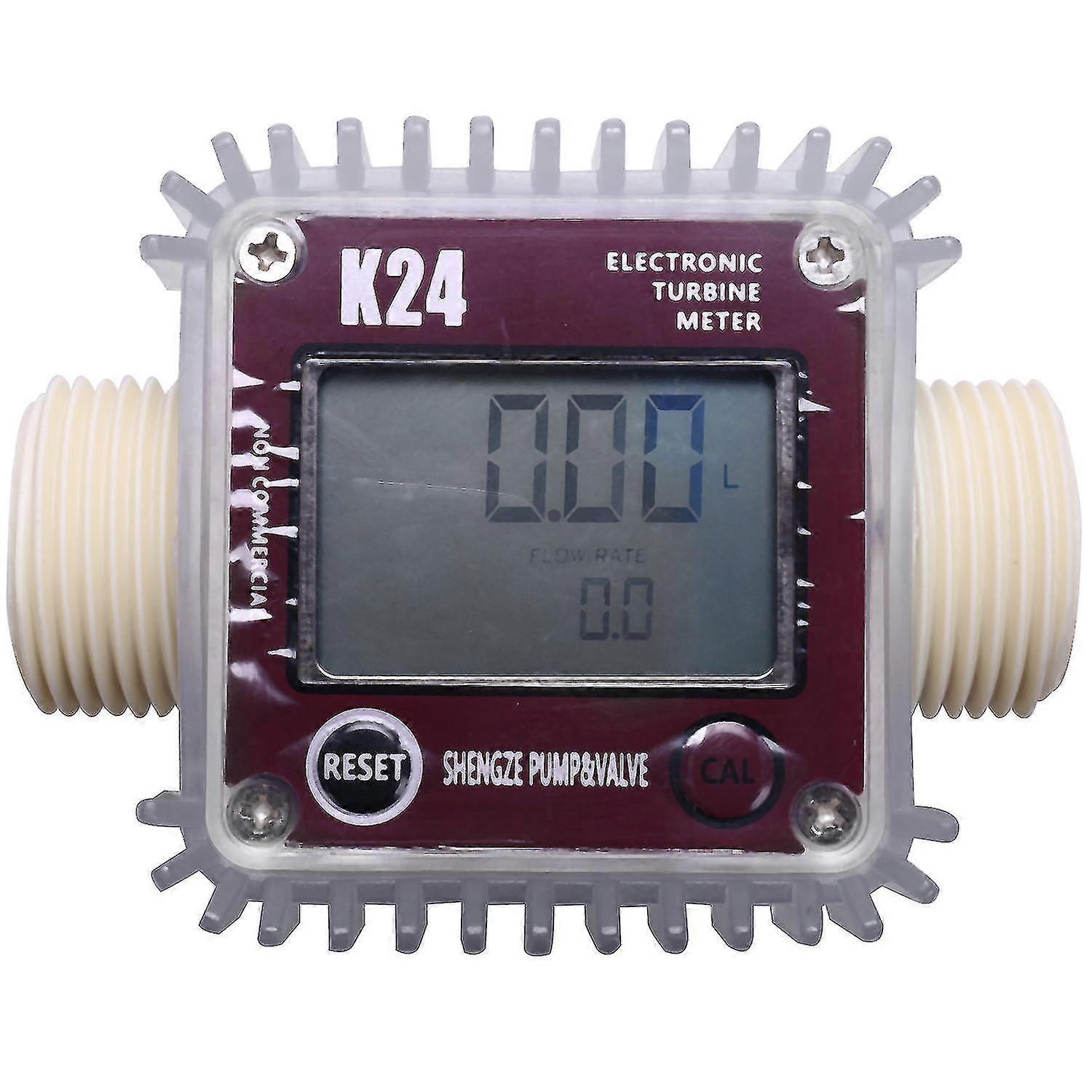 الرقمية LCD K24 تدفق متر التوربينات اختبار تدفق الوقود للمواد الكيميائية المياه البحر السائل تدفق متر مياس