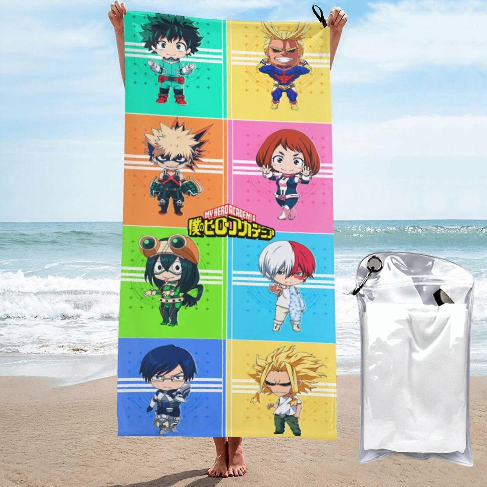 p191My Hero Academia Beach Towel imukykyinen iso pyyhe 3D sarjakuvapyyhe LXMT2299