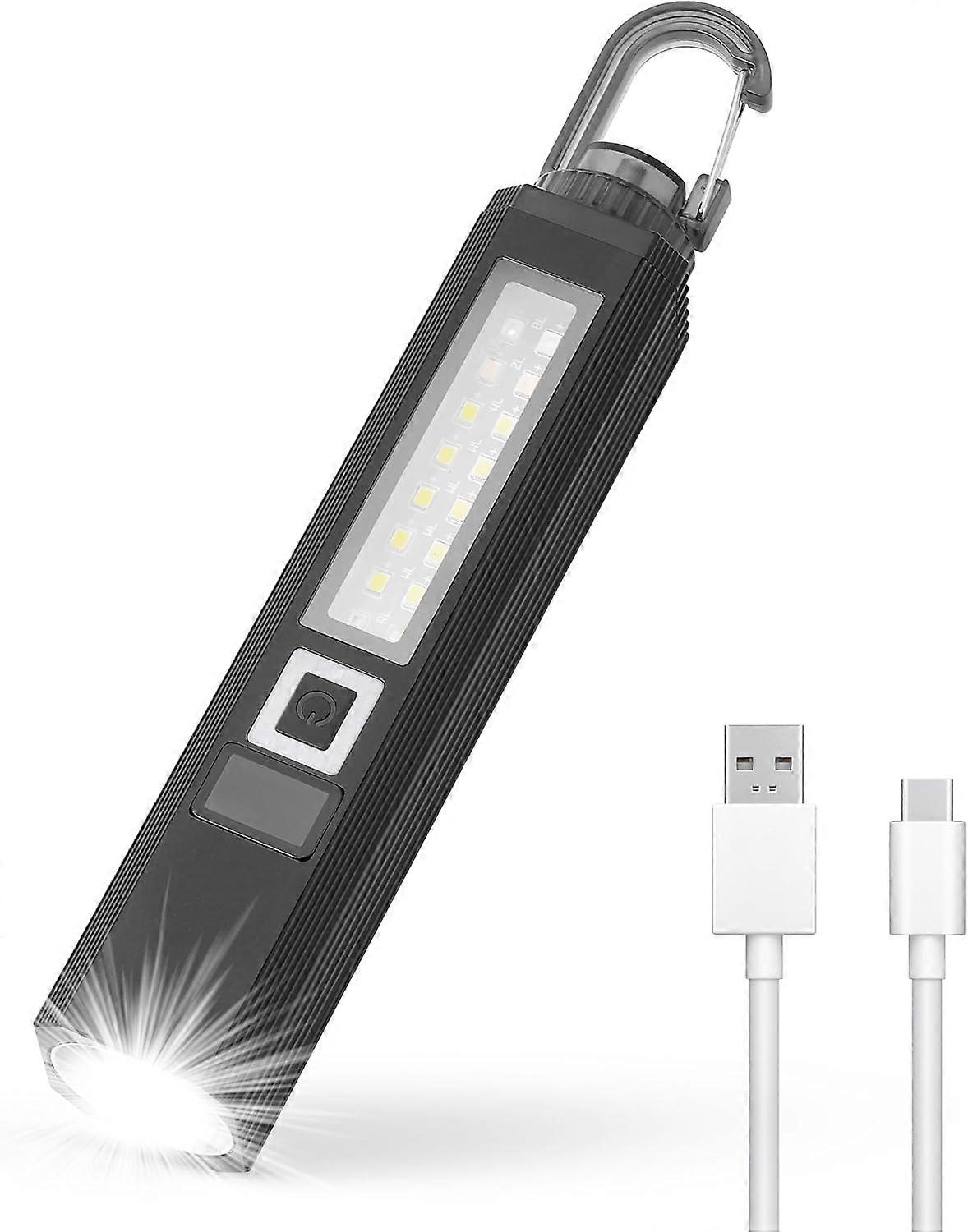 Super Bright Rechargeable LED Flashlight and Work Light - 9 Modes