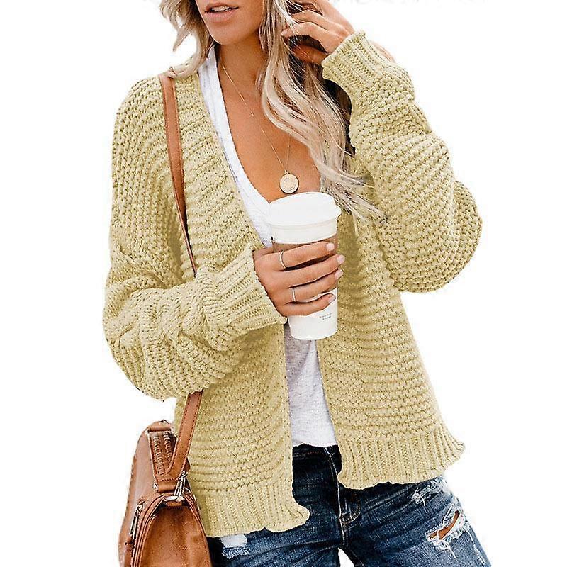 New Beige Women's Warm Woolen Short Coat Jacket