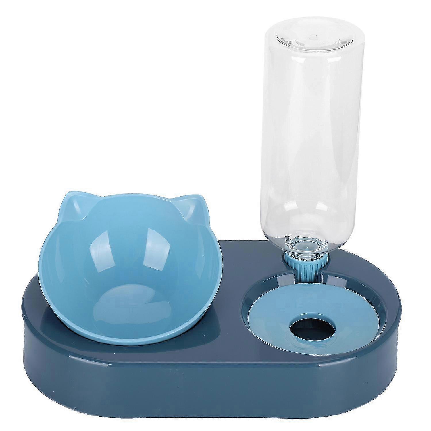 Double Cat Bowls Water and Food Bowl Set Automatic Water Dispenser Bottle Pet FeederBox Packaging Bl